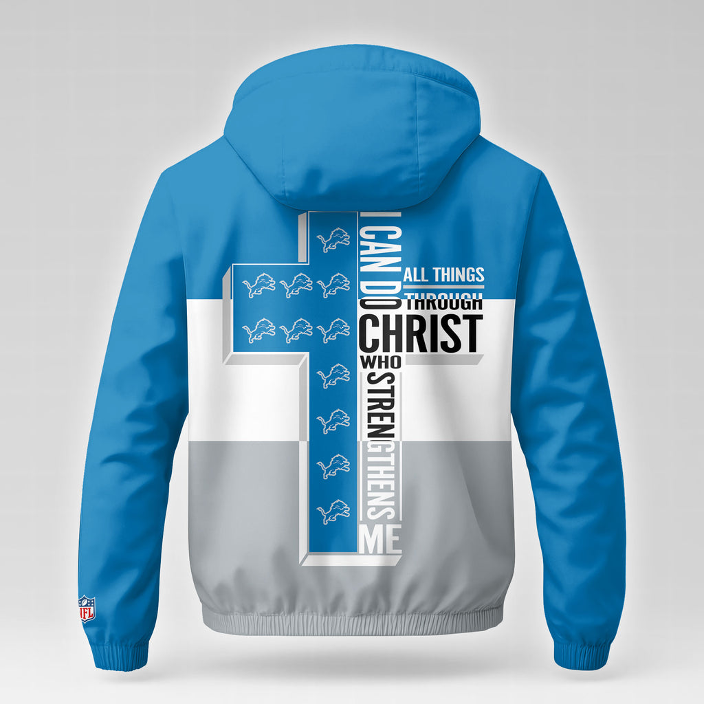 D.lions | Premium  Strength Through Christ Windbreaker Jacket Nf1