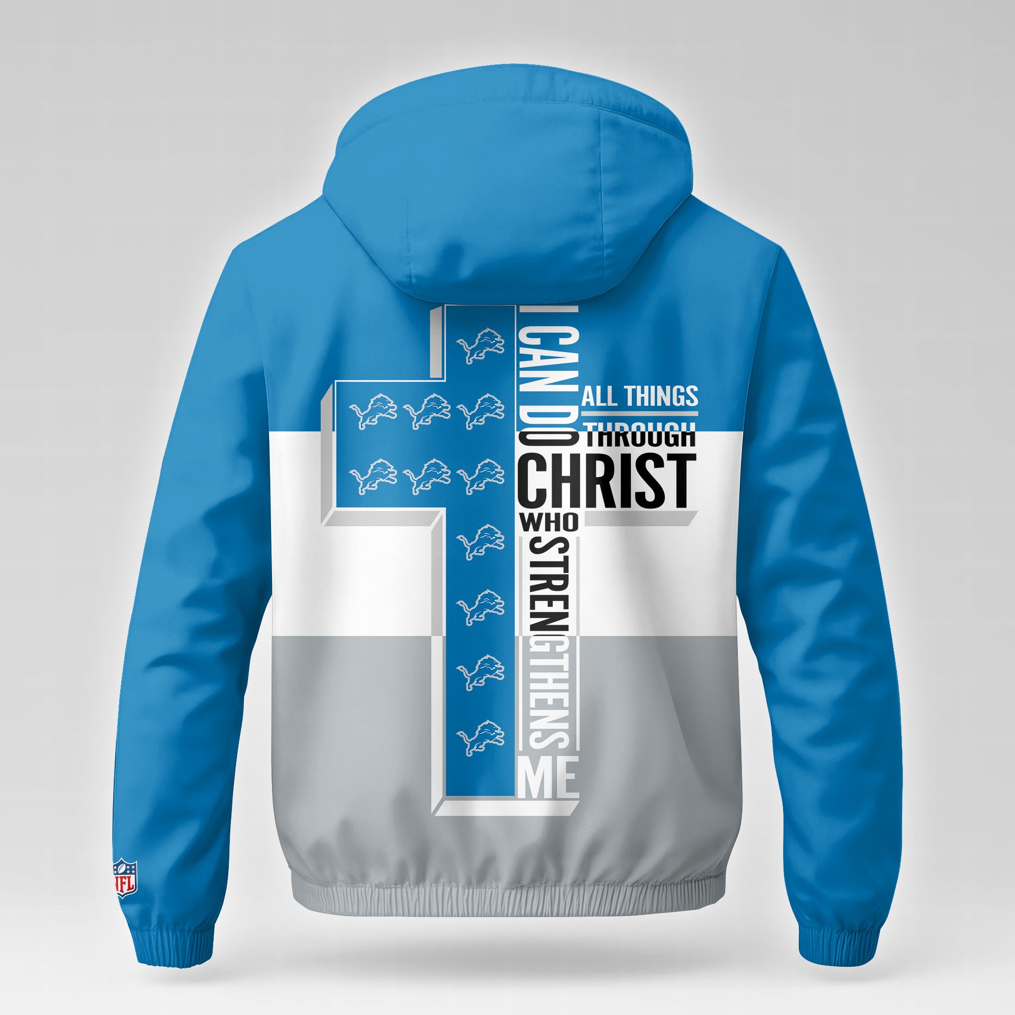 D.lions | Premium  Strength Through Christ Windbreaker Jacket Nf1