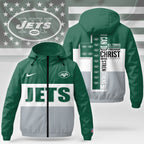 Ny.jets | Premium  Strength Through Christ Windbreaker Jacket Nf1
