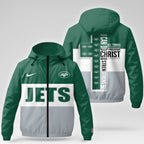 Ny.jets | Premium  Strength Through Christ Windbreaker Jacket Nf1