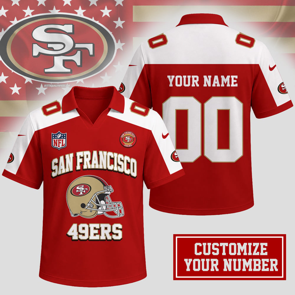 Sf.49ers | Premium N.F.L Helmet Graphic Jersey Nth1