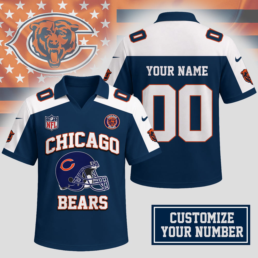 C.bears | Premium N.F.L Helmet Graphic Jersey Nth1