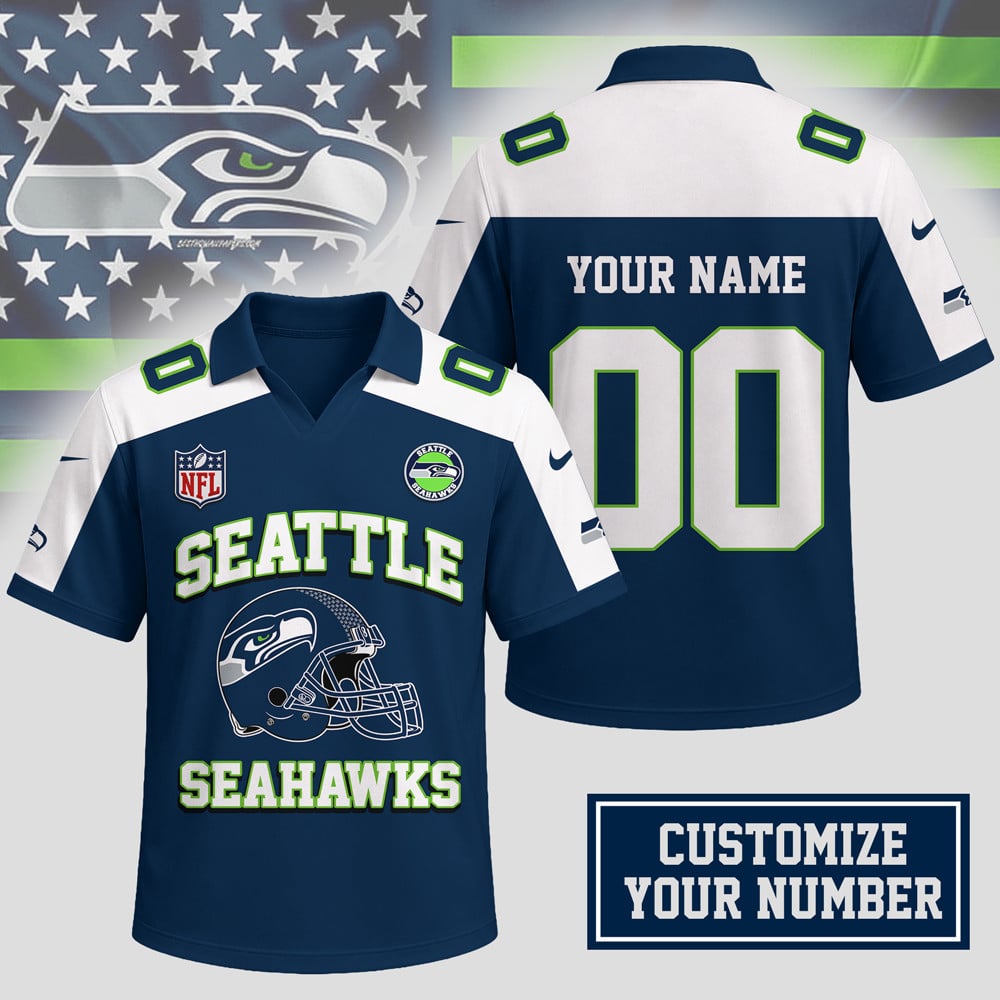 S.seahawks | Premium N.F.L Helmet Graphic Jersey Nth1