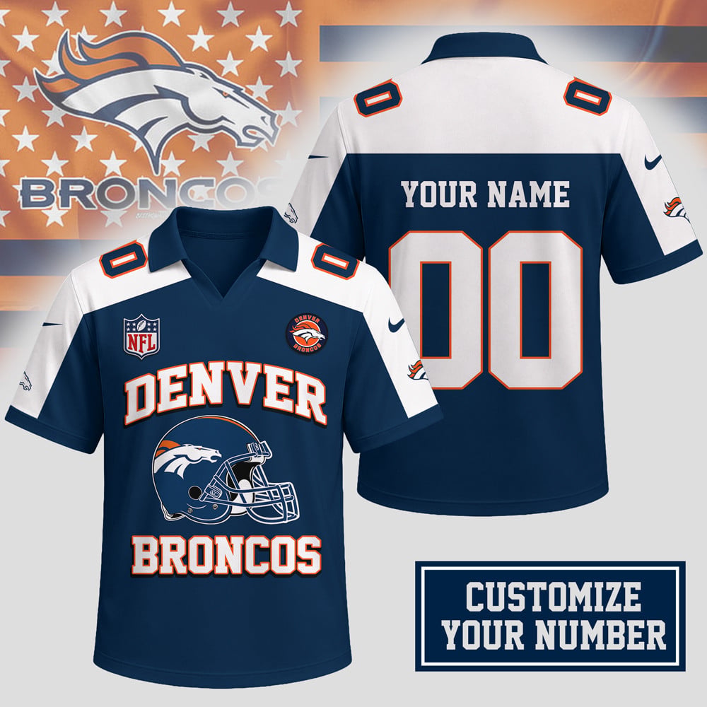 D.broncos | Premium N.F.L Helmet Graphic Jersey Nth1