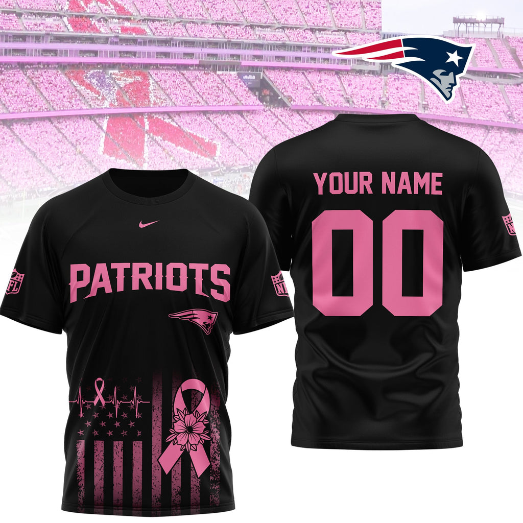 Ne.patriots | Premium .n.f.l. Breast Cancer Awareness 3d Shirt