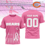 C.bears | Premium .n.f.l. Breast Cancer Awareness 3d Shirt