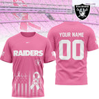 Lv.raiders | Premium .n.f.l. Breast Cancer Awareness 3d Shirt