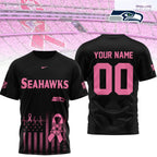 S.seahawks | Premium .n.f.l. Breast Cancer Awareness 3d Shirt