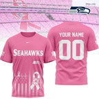 S.seahawks | Premium .n.f.l. Breast Cancer Awareness 3d Shirt