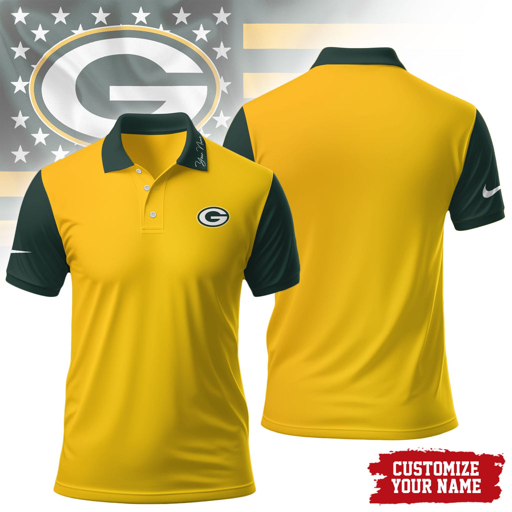Gb.packers | Premium .n.f.l. Touchdown Custom Polo Hch1