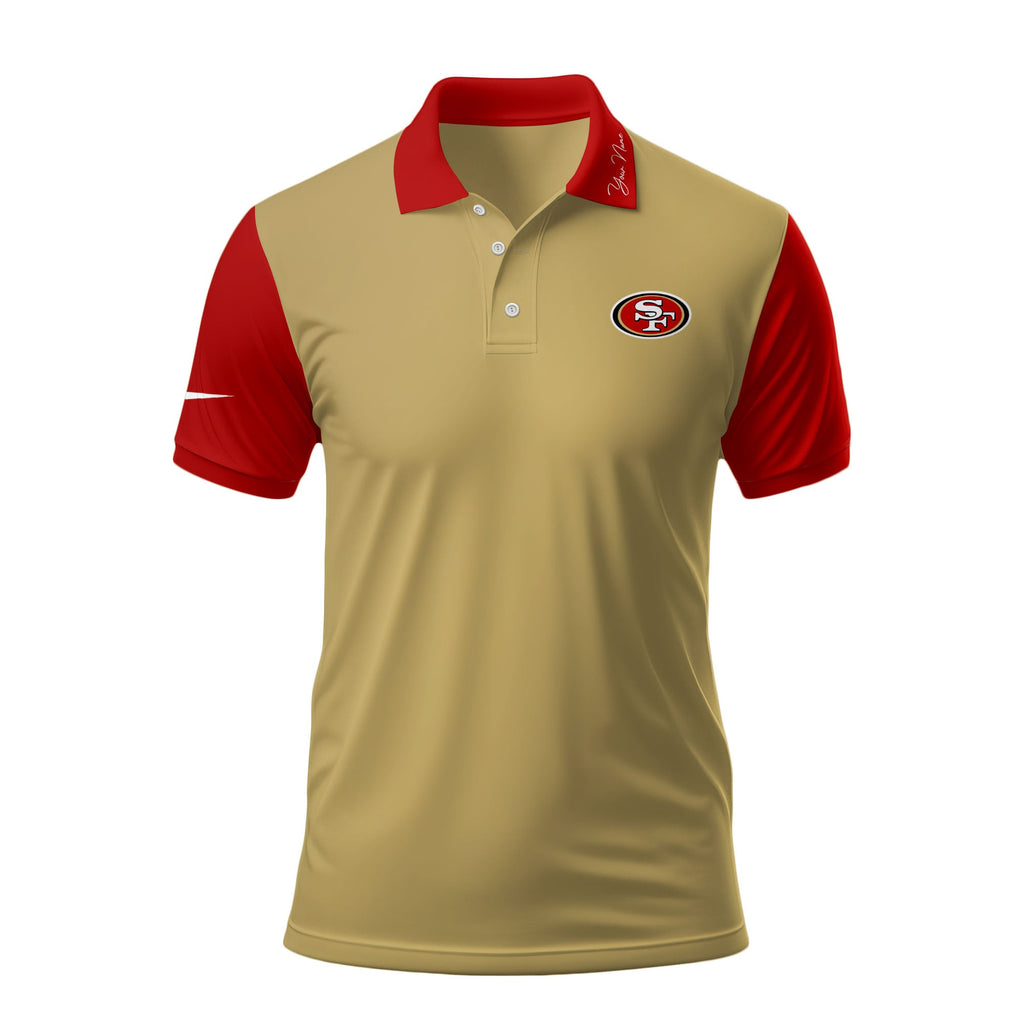 Sf.49ers | Premium .n.f.l. Touchdown Custom Polo Hch1