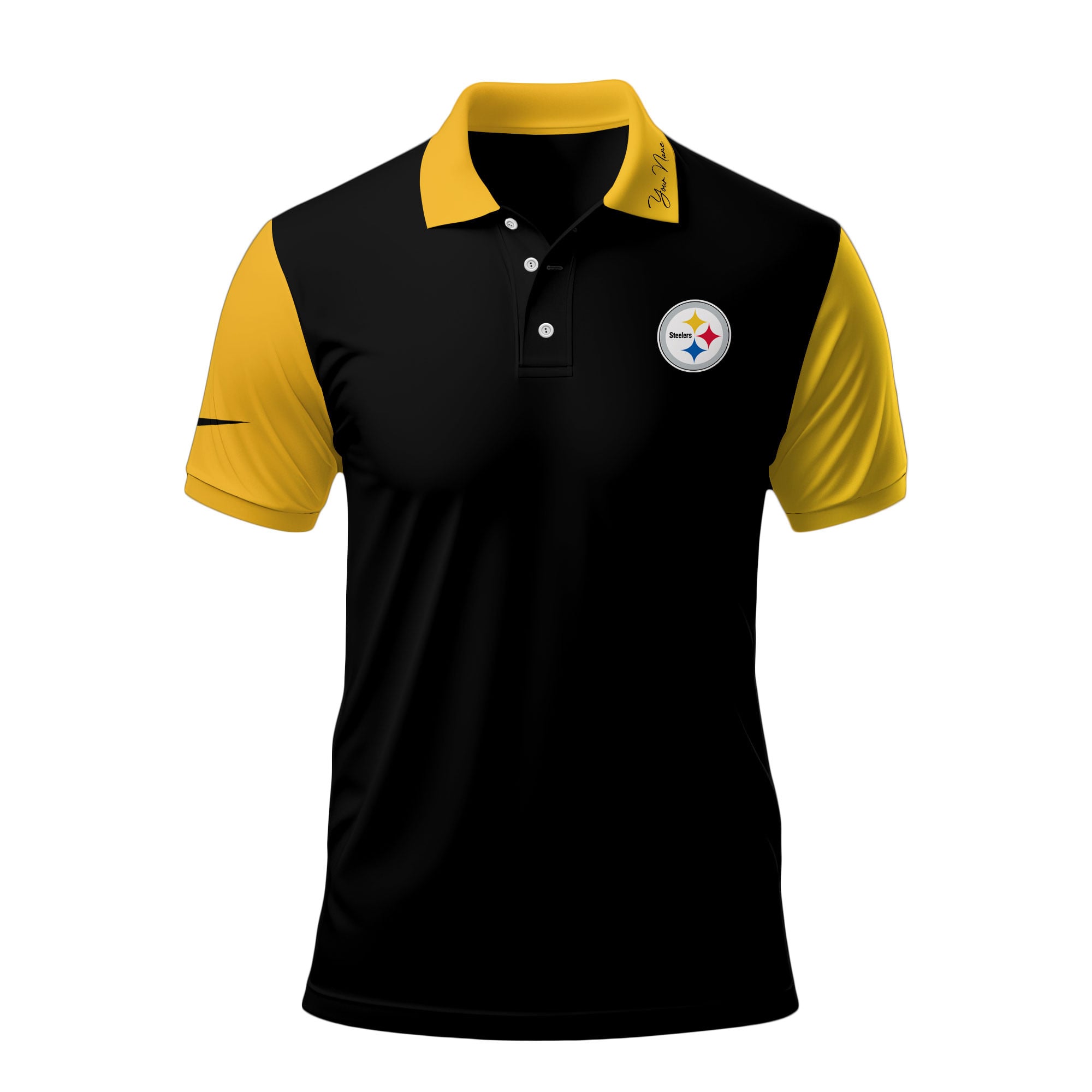 P.steelers | Premium .n.f.l. Touchdown Custom Polo Hch1