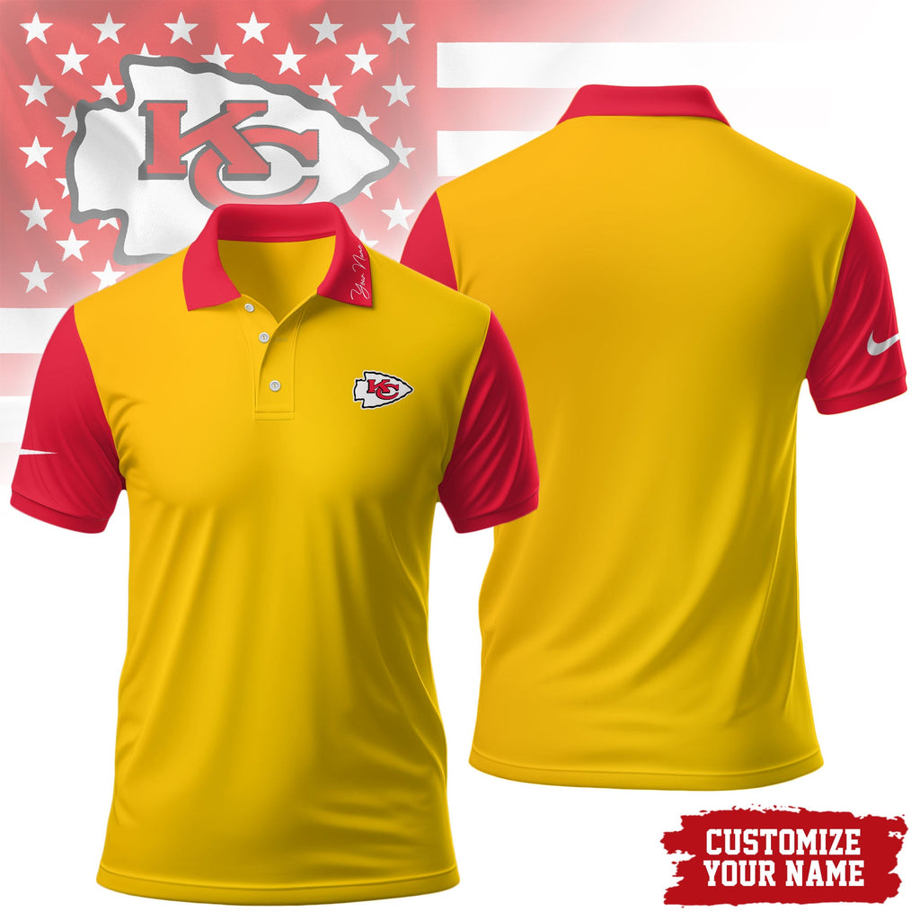 Kc.chiefs | Premium .n.f.l. Touchdown Custom Polo Hch1