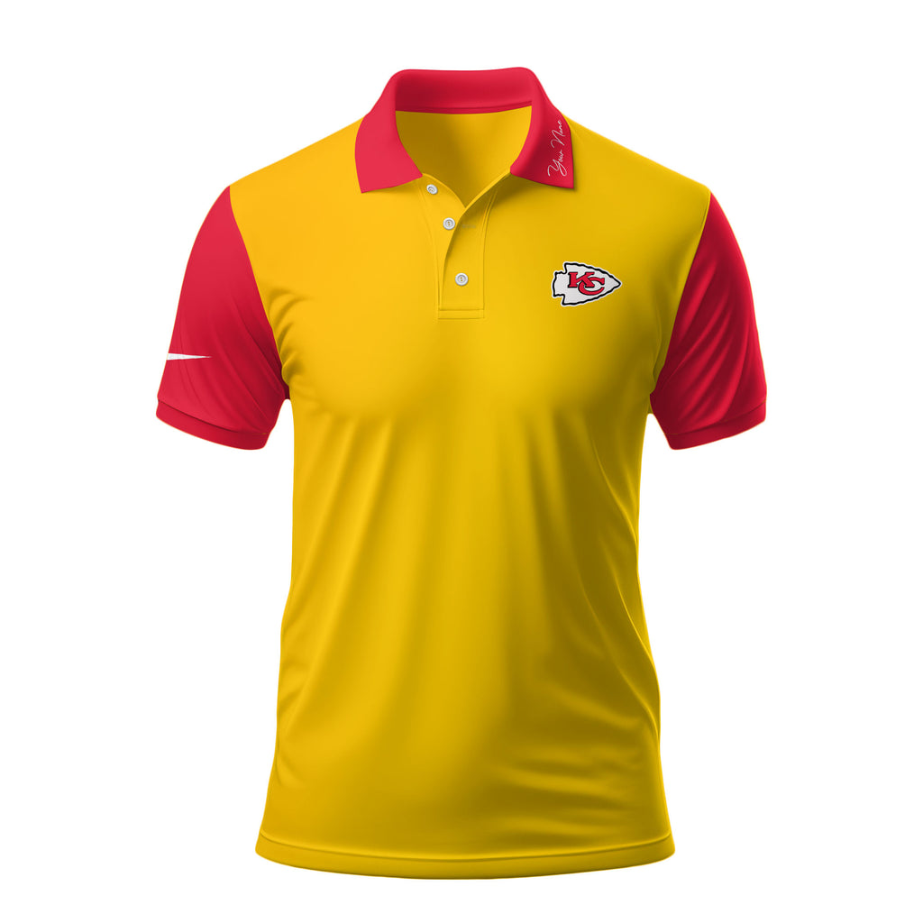 Kc.chiefs | Premium .n.f.l. Touchdown Custom Polo Hch1