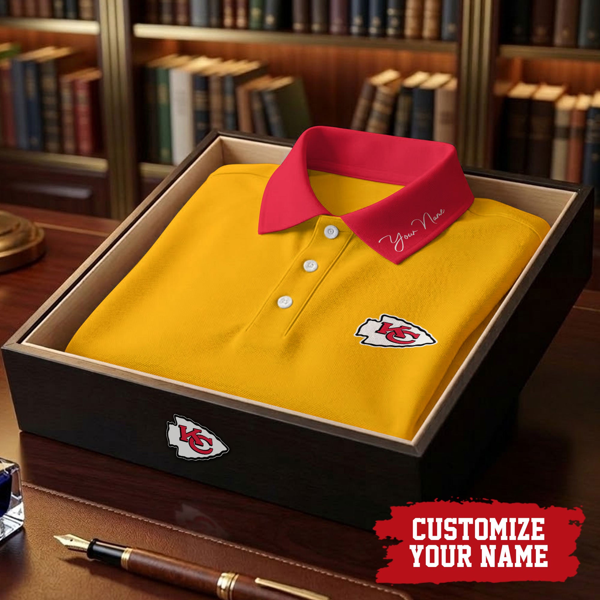 Kc.chiefs | Premium .n.f.l. Touchdown Custom Polo Hch1