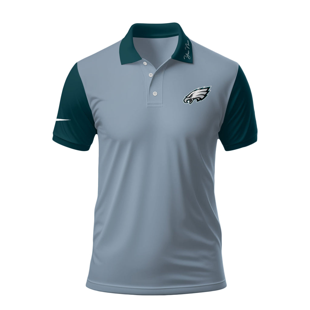 P.eagles | Premium .n.f.l. Touchdown Custom Polo Hch1