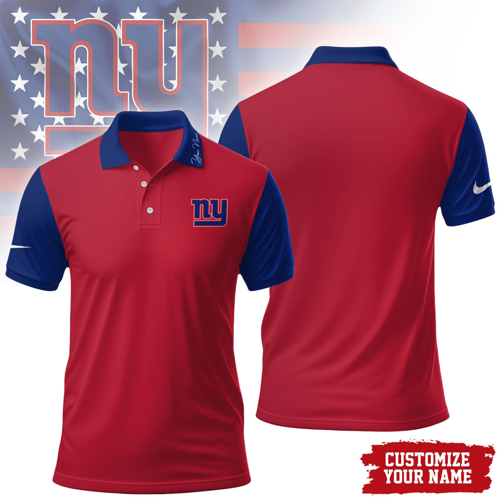 Ny.giants | Premium .n.f.l. Touchdown Custom Polo Hch1