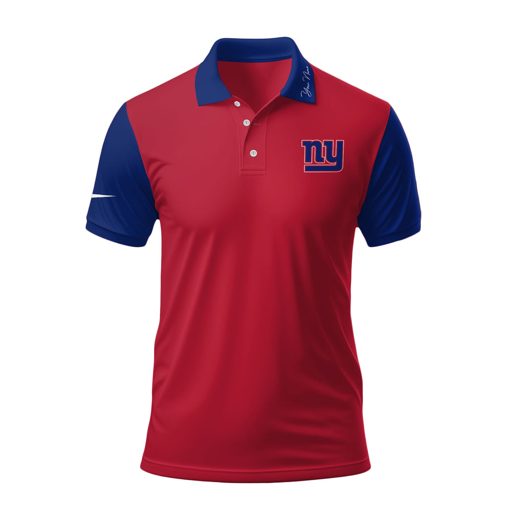 Ny.giants | Premium .n.f.l. Touchdown Custom Polo Hch1