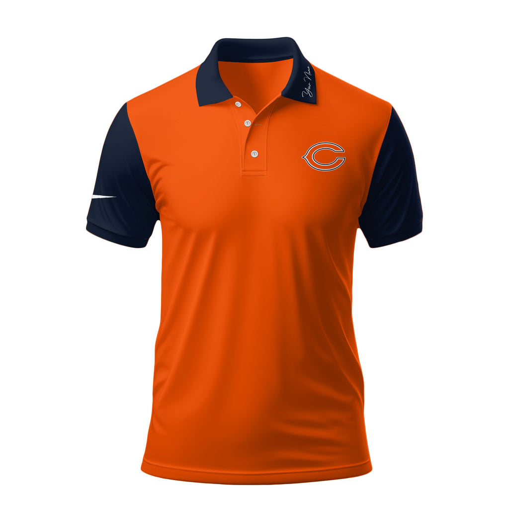 C.bears | Premium .n.f.l. Touchdown Custom Polo Hch1