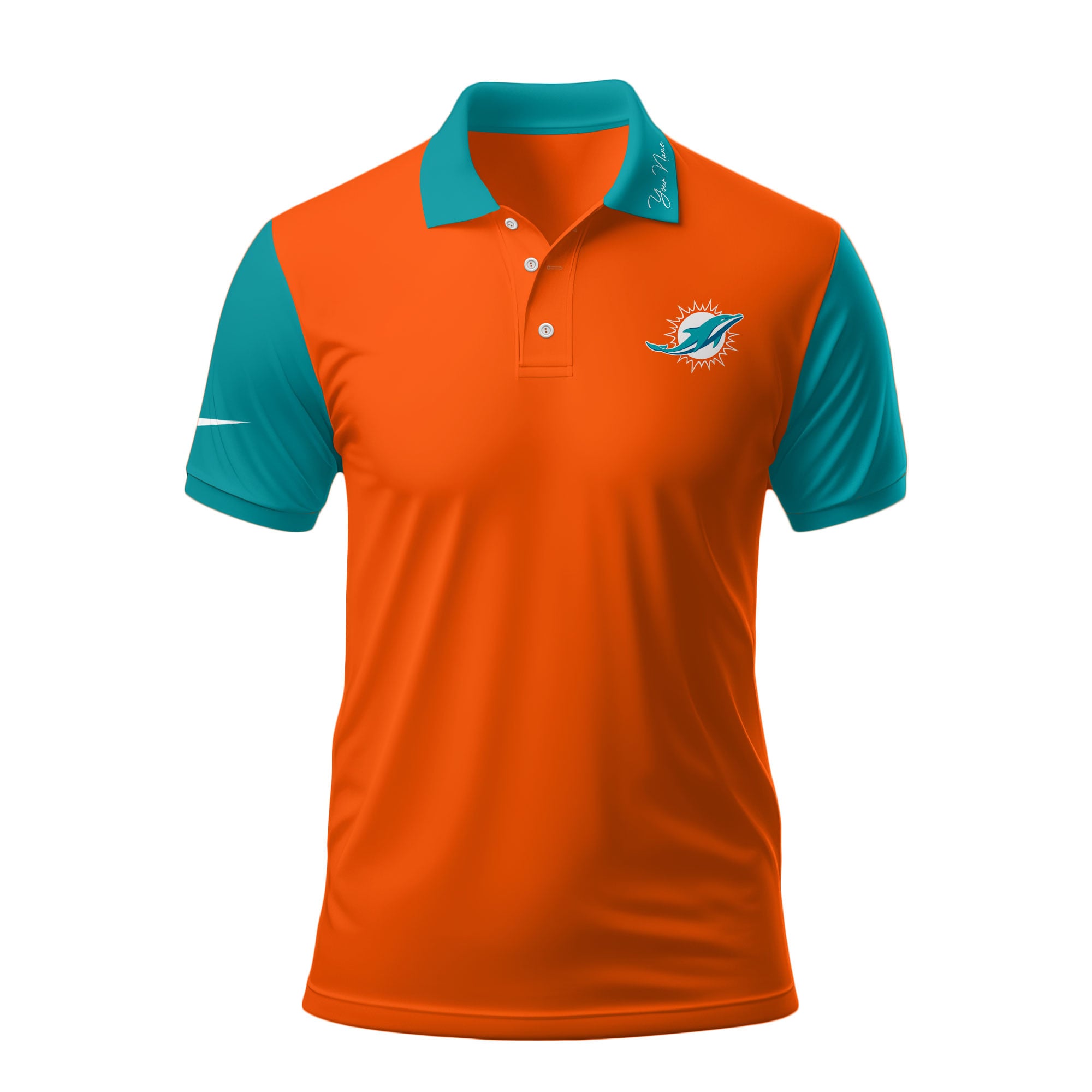 M.dolphins | Premium .n.f.l. Touchdown Custom Polo Hch1