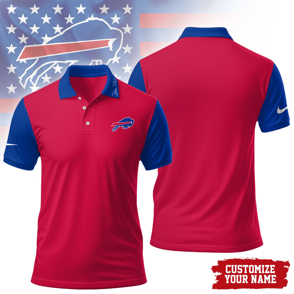 B.bills | Premium .n.f.l. Touchdown Custom Polo Hch1