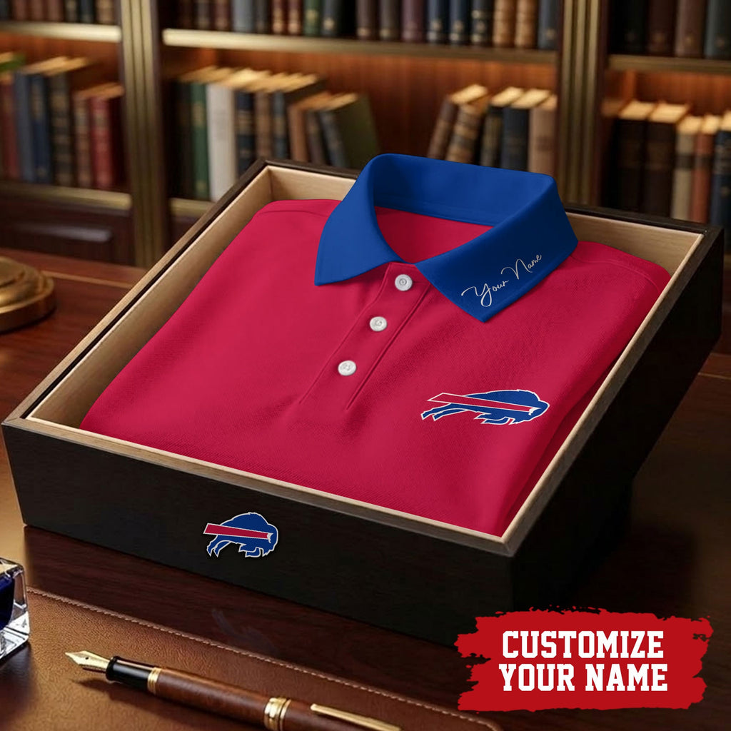 B.bills | Premium .n.f.l. Touchdown Custom Polo Hch1