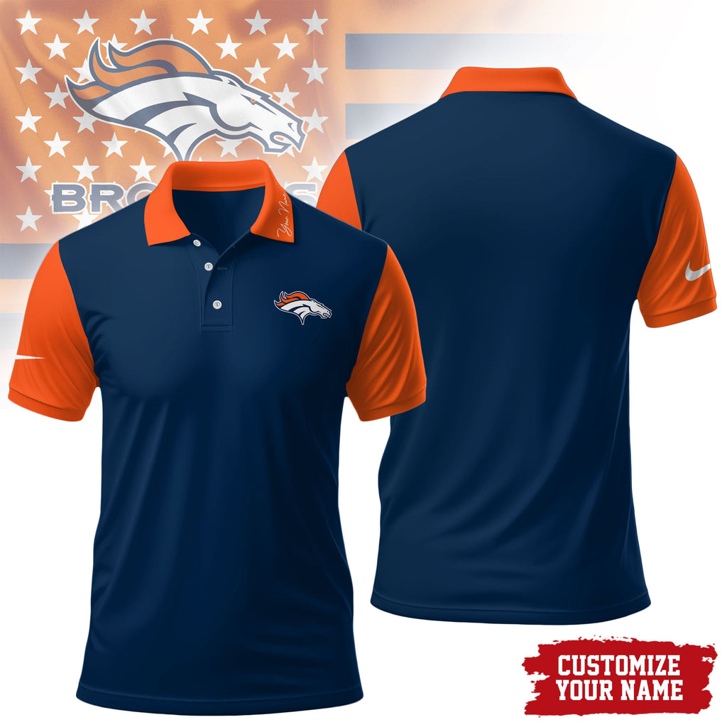 D.broncos | Premium .n.f.l. Touchdown Custom Polo Hch1