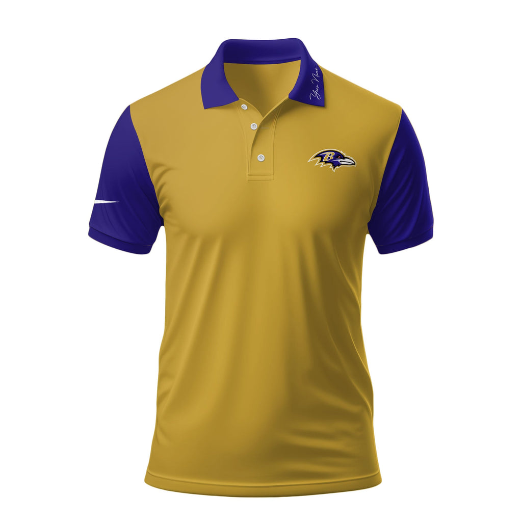 B.ravens | Premium .n.f.l. Touchdown Custom Polo Hch1