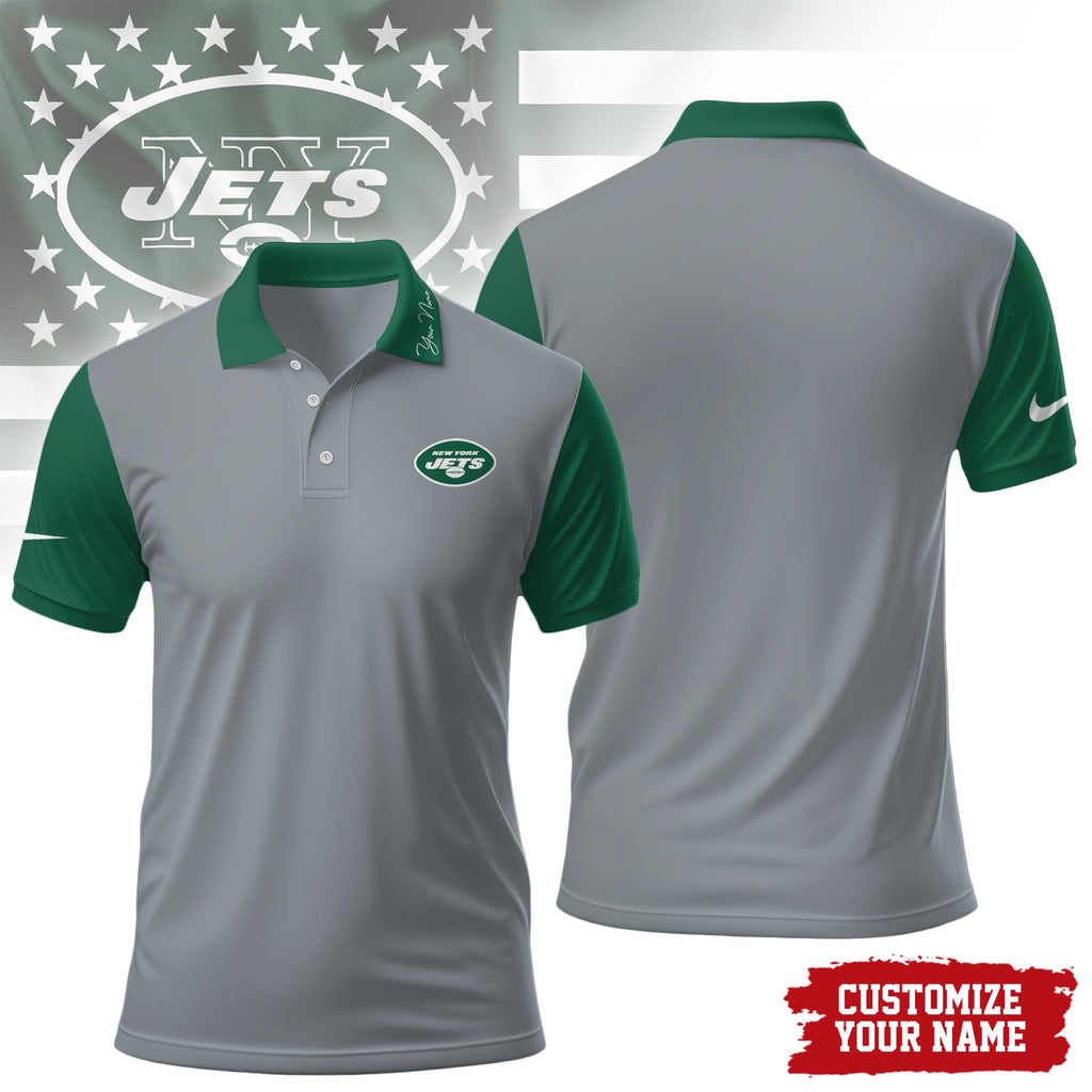 Ny.jets | Premium .n.f.l. Touchdown Custom Polo Hch1