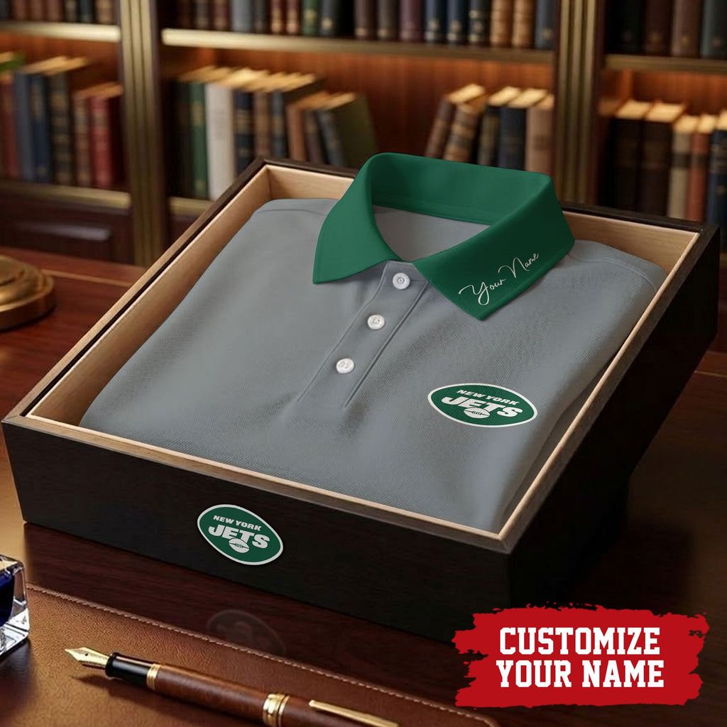 Ny.jets | Premium .n.f.l. Touchdown Custom Polo Hch1