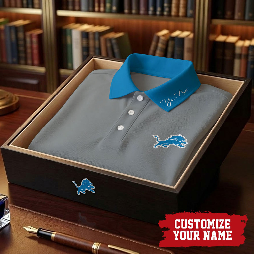 D.lions | Premium .n.f.l. Touchdown Custom Polo Hch1
