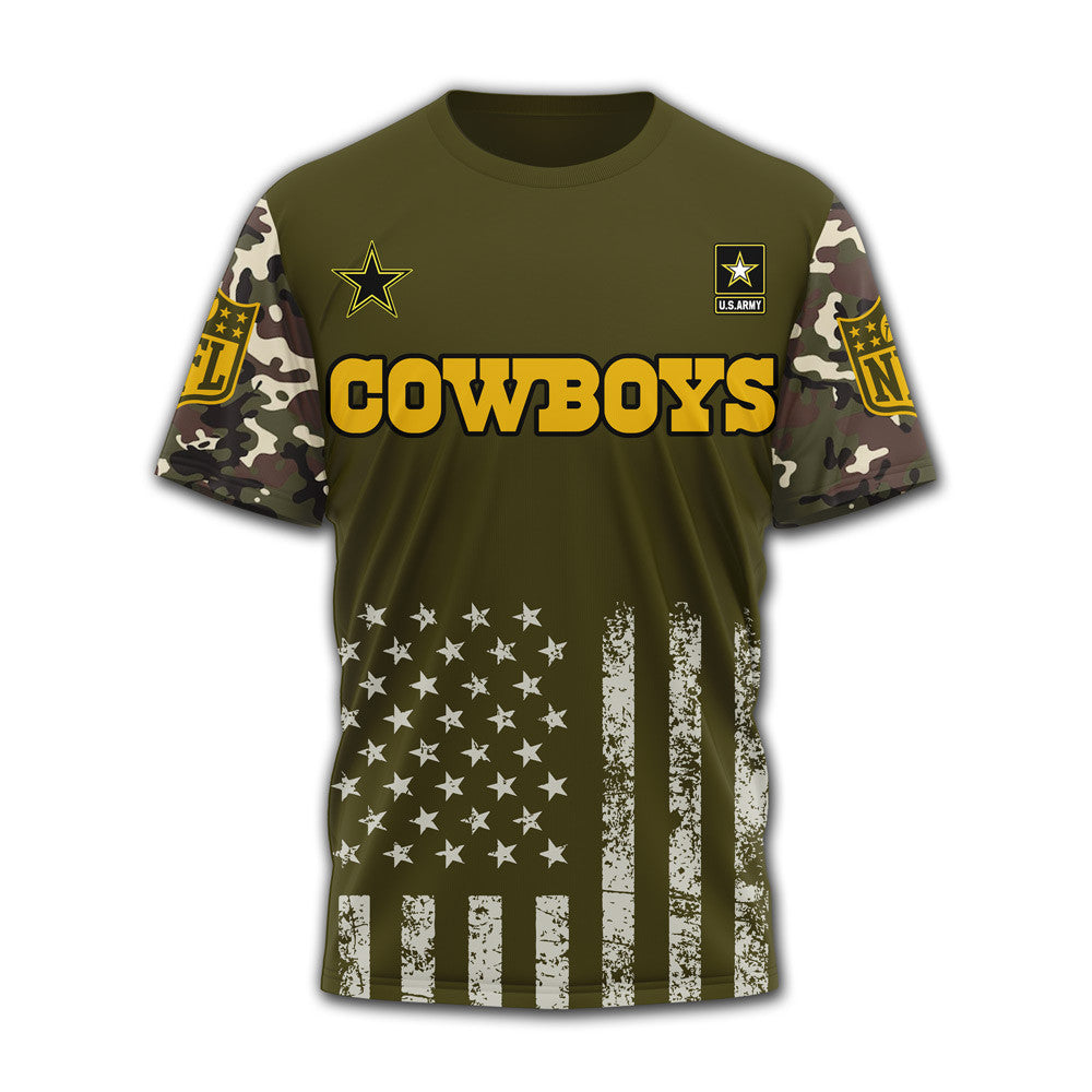 D.cowboys | Premium .n.f.l. Military Pride 3d Shirt