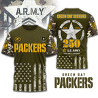 Gb.packers | Premium .n.f.l. Military Pride 3d Shirt