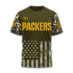 Gb.packers | Premium .n.f.l. Military Pride 3d Shirt