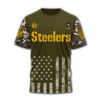 P.steelers | Premium .n.f.l. Military Pride 3d Shirt