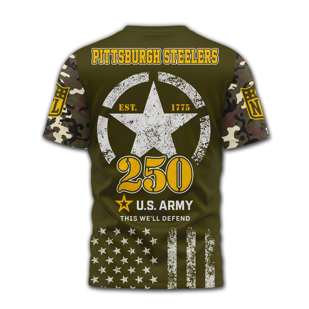 P.steelers | Premium .n.f.l. Military Pride 3d Shirt