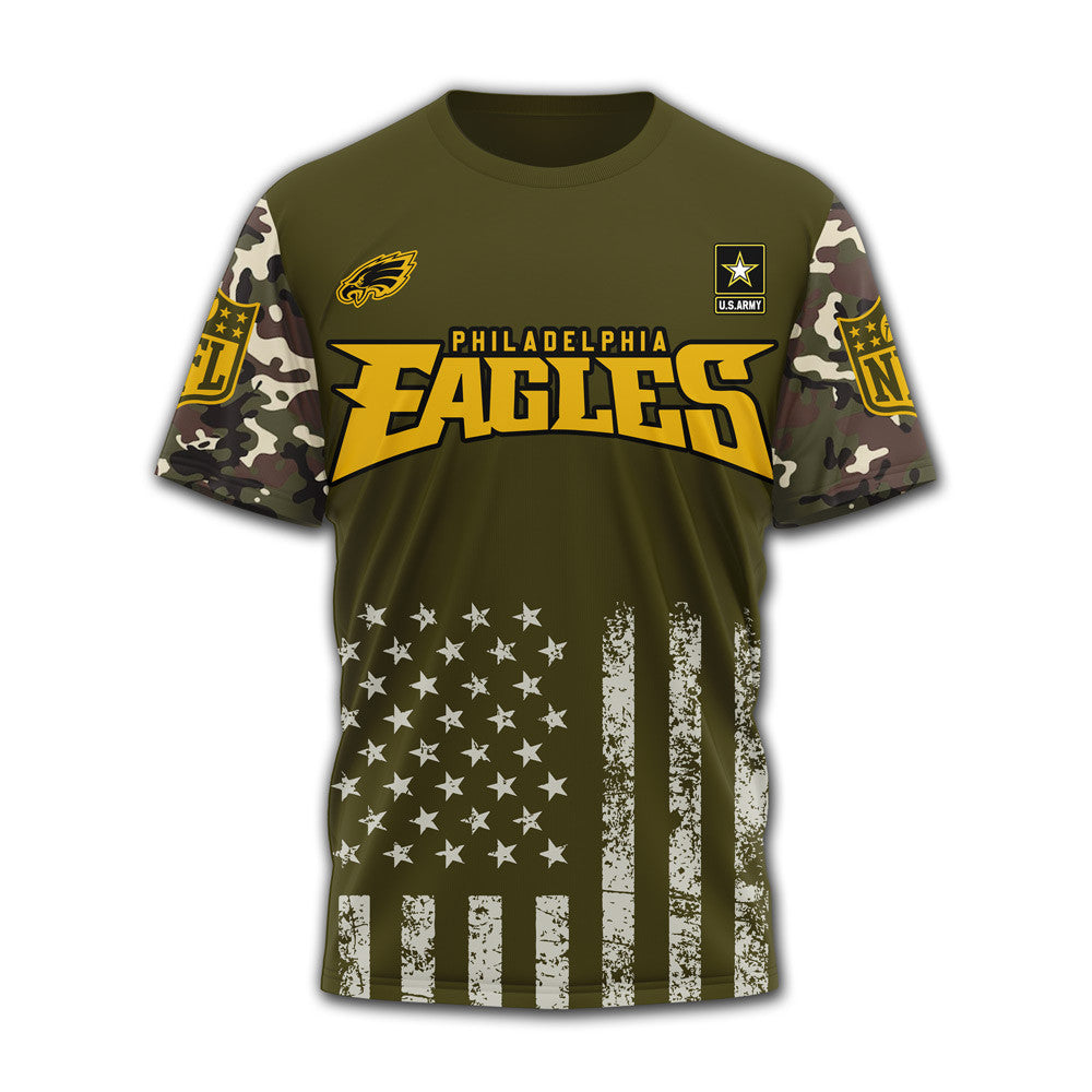 P.eagles | Premium .n.f.l. Military Pride 3d Shirt