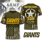 Ny.giants | Premium .n.f.l. Military Pride 3d Shirt