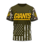 Ny.giants | Premium .n.f.l. Military Pride 3d Shirt