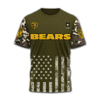 C.bears | Premium .n.f.l. Military Pride 3d Shirt