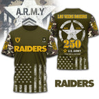 Lv.raiders | Premium .n.f.l. Military Pride 3d Shirt