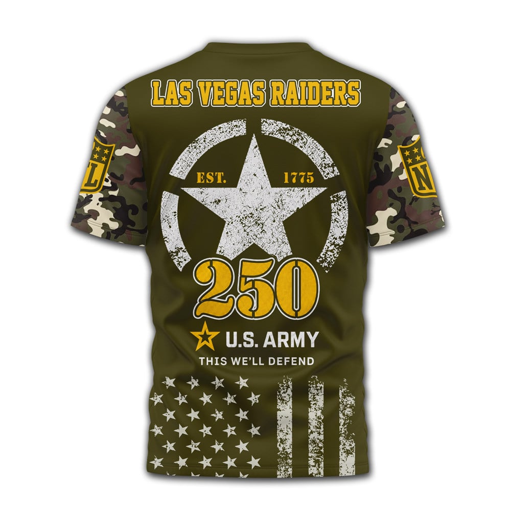 Lv.raiders | Premium .n.f.l. Military Pride 3d Shirt