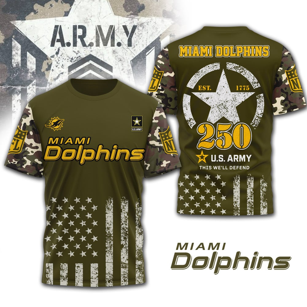 M.dolphins | Premium .n.f.l. Military Pride 3d Shirt