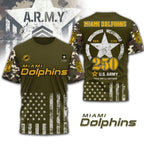 M.dolphins | Premium .n.f.l. Military Pride 3d Shirt