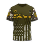 M.dolphins | Premium .n.f.l. Military Pride 3d Shirt