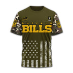 B.bills | Premium .n.f.l. Military Pride 3d Shirt