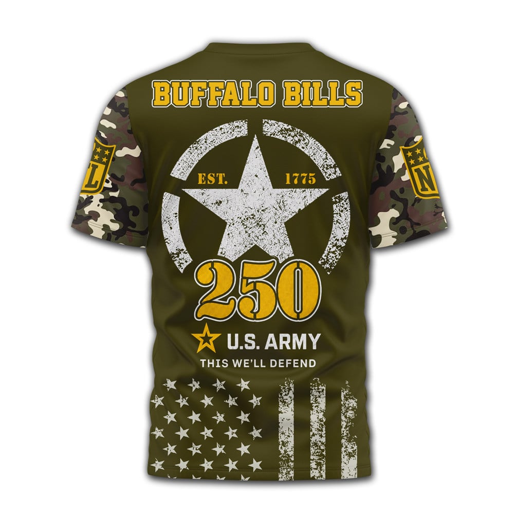 B.bills | Premium .n.f.l. Military Pride 3d Shirt