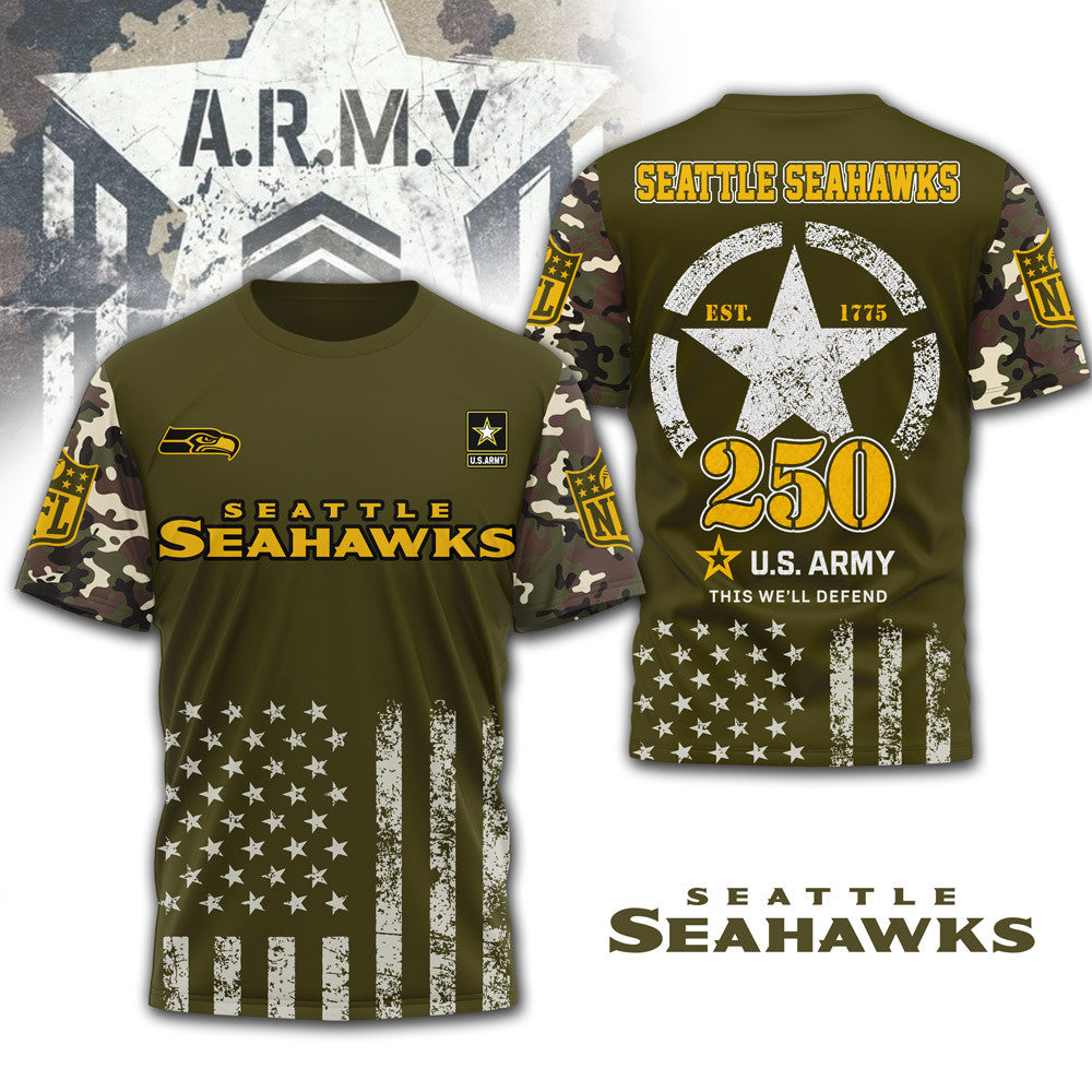 S.seahawks | Premium .n.f.l. Military Pride 3d Shirt