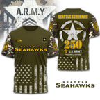 S.seahawks | Premium .n.f.l. Military Pride 3d Shirt