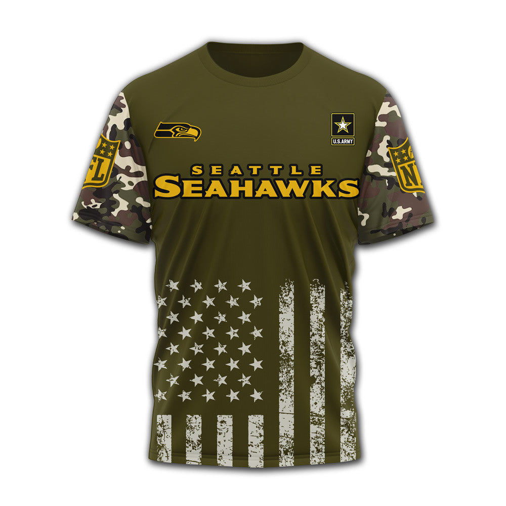 S.seahawks | Premium .n.f.l. Military Pride 3d Shirt